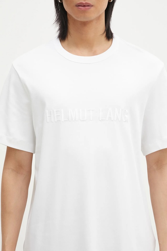 Хлопковая футболка Helmut Lang Logo Ov Tee.Hvy Ever белый O04HM599