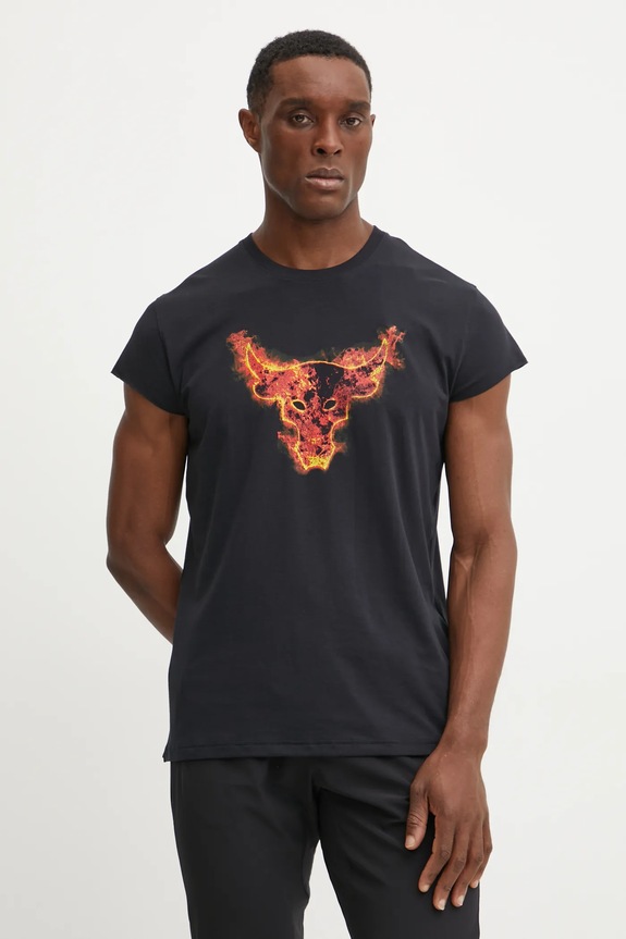 Μπλουζάκι προπόνησης Under Armour Project Rock μαύρο 1389940