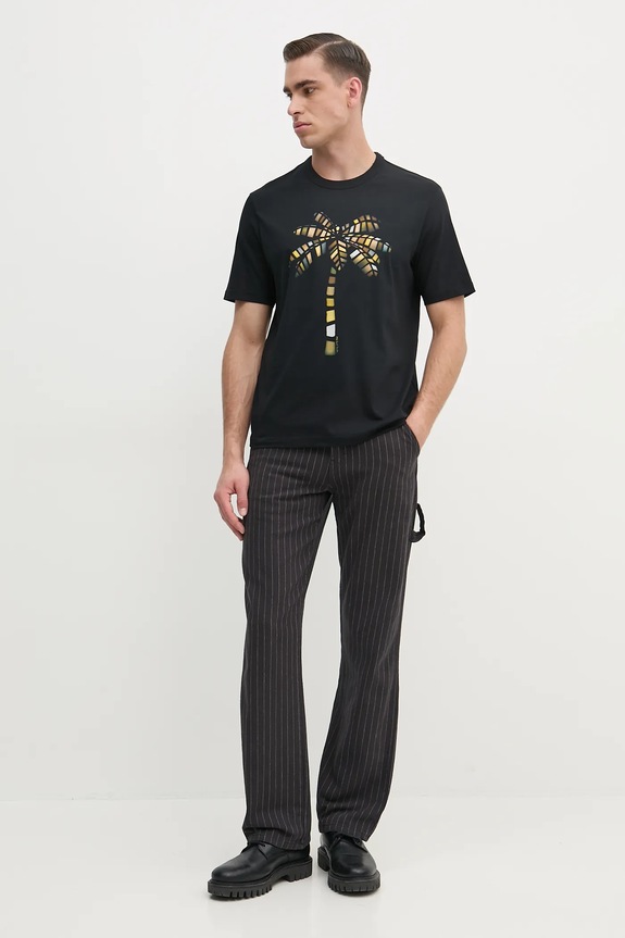Bavlnené tričko PS Paul Smith M2R.220X.PP5073 čierna SS25