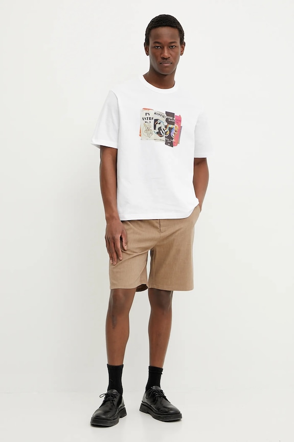 PS Paul Smith tricou din bumbac M2R.220X.PP5122 alb SS25