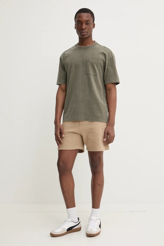 Βαμβακερό μπλουζάκι Hollister Co. KI324.5061.331 πράσινο SS25