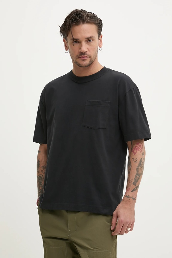 Hollister Co. t-shirt bawełniany bawełna czarny KI324.5062.900