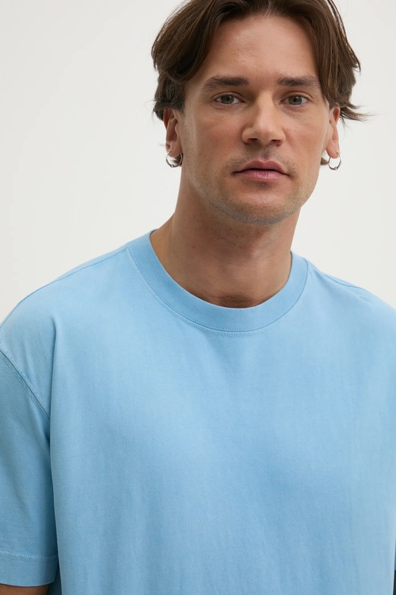Hollister Co. tricou din bumbac albastru KI324.5205.221