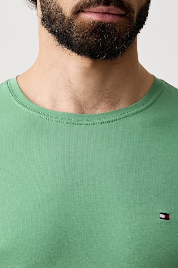 Tommy Hilfiger maglietta basic da uomo in cotone con elastan MW0MW10800. verde