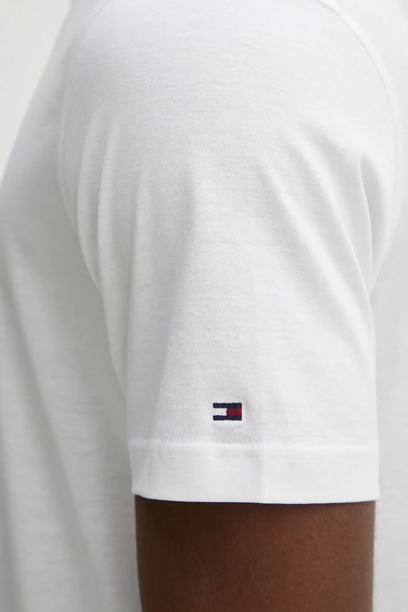 Bavlnené tričko Tommy Hilfiger MW0MW36657 biela