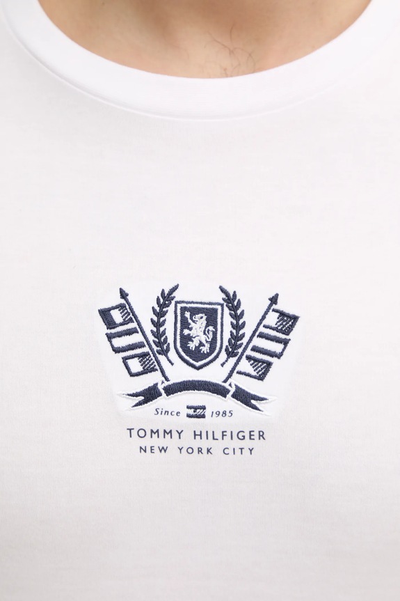 Bavlnené tričko Tommy Hilfiger MW0MW38613 biela