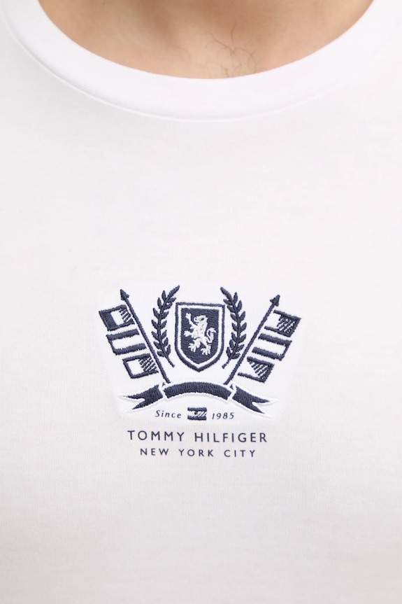 Bavlnené tričko Tommy Hilfiger MW0MW38613 biela