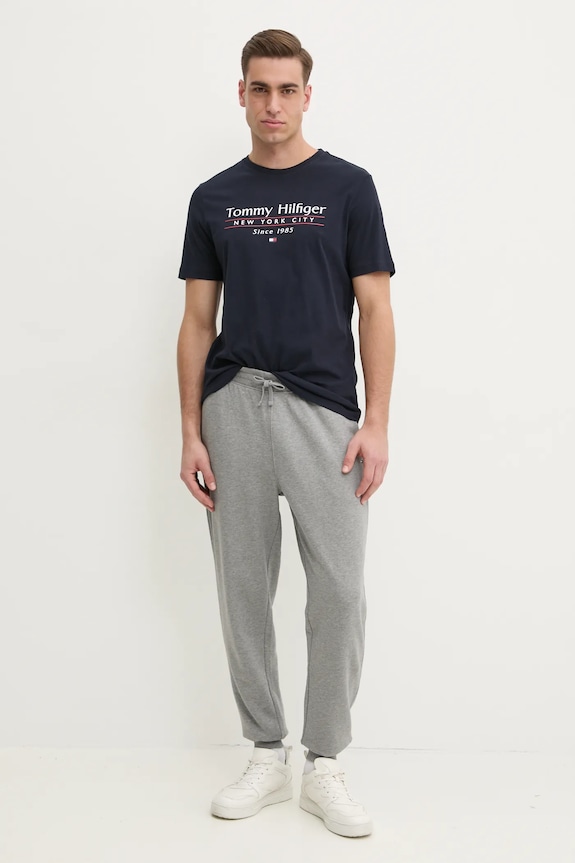 Tommy Hilfiger t-shirt bawełniany MW0MW38621 granatowy SS25
