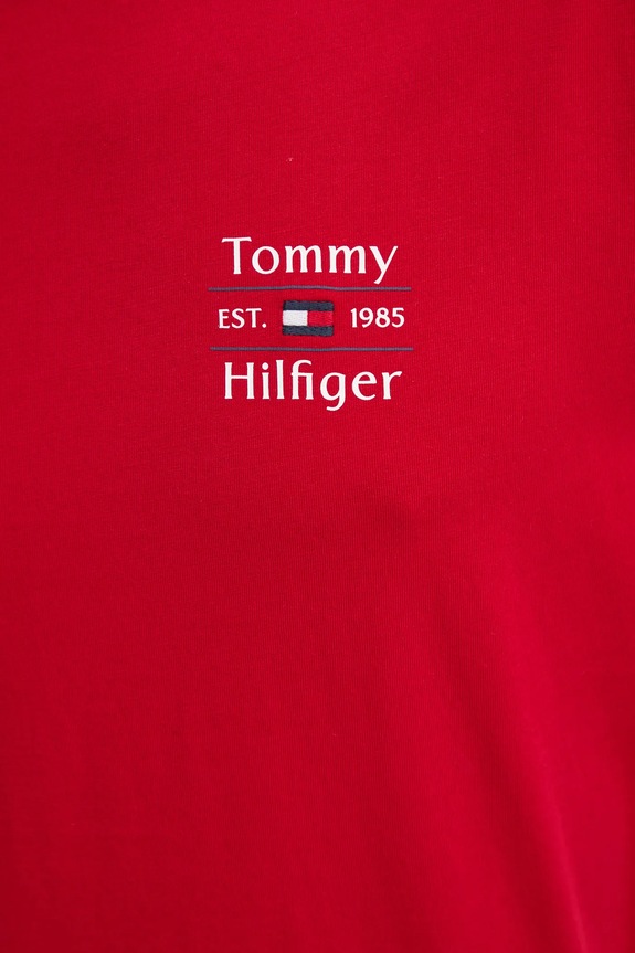 Tommy Hilfiger t-shirt bawełniany MW0MW38622 czerwony