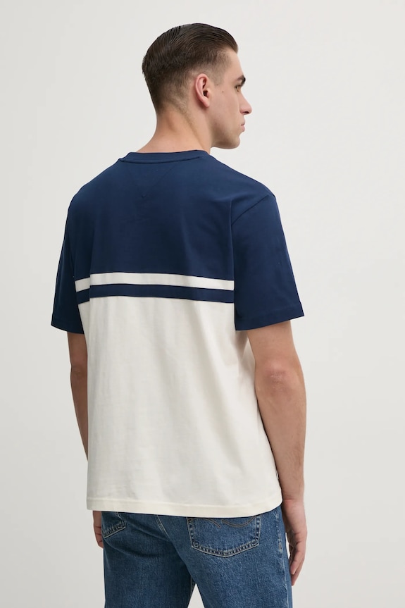 Îmbrăcăminte Tommy Hilfiger tricou din bumbac MW0MW39169 bleumarin