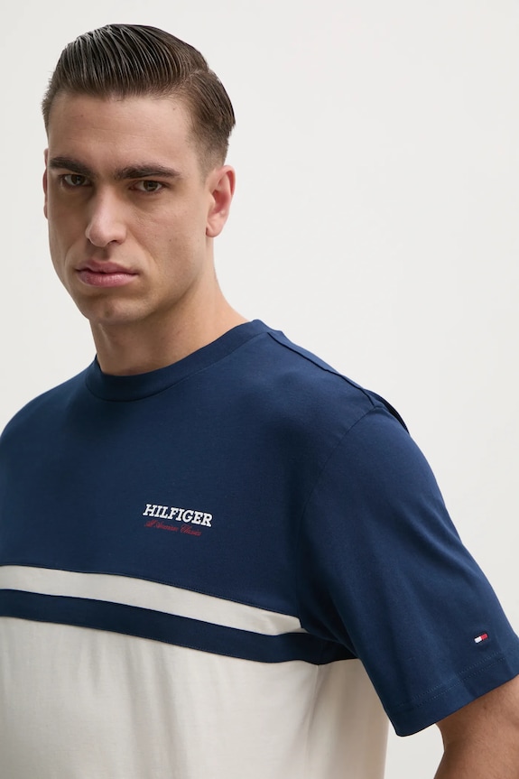 Tommy Hilfiger tricou din bumbac bleumarin MW0MW39169