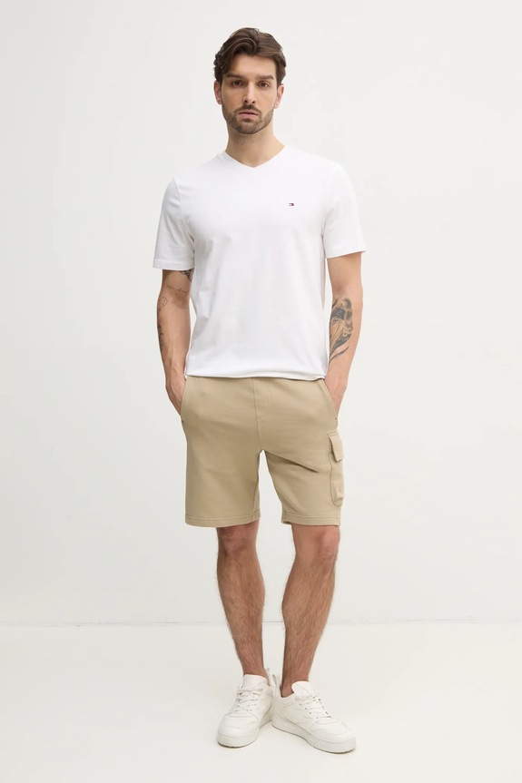 Tommy Hilfiger tričko pánske bavlnené MW0MW39249 biela SS26