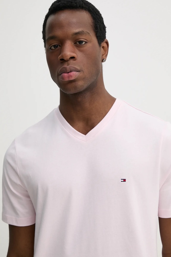 Tommy Hilfiger тениска мъжка памучна розов MW0MW39249