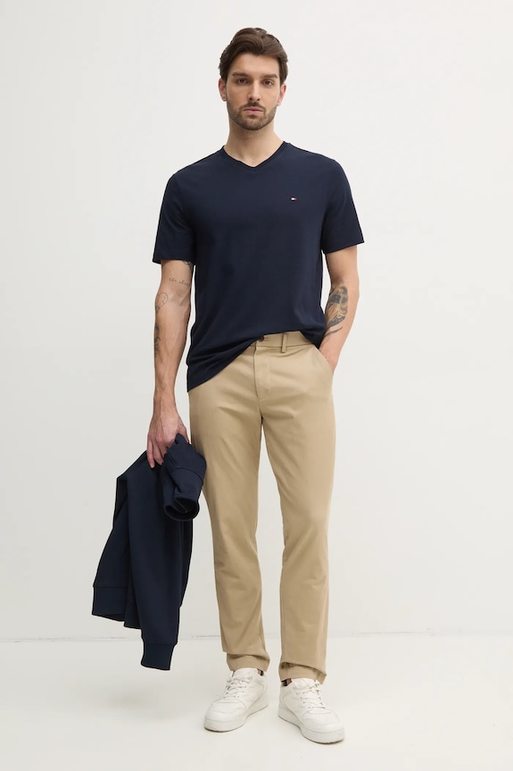 Tommy Hilfiger T-shirt ανδρικό βαμβακερό MW0MW39249 σκούρο μπλε SS26