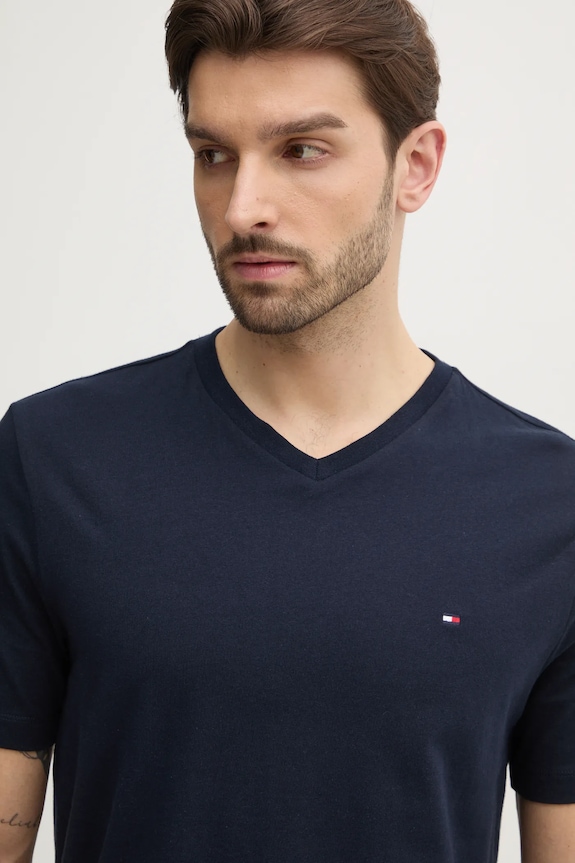 Tommy Hilfiger T-shirt ανδρικό βαμβακερό σκούρο μπλε MW0MW39249