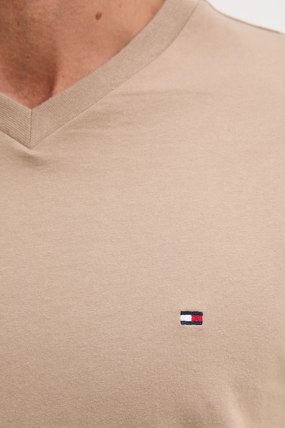 Tommy Hilfiger t-shirt męski bawełniany MW0MW39249 beżowy