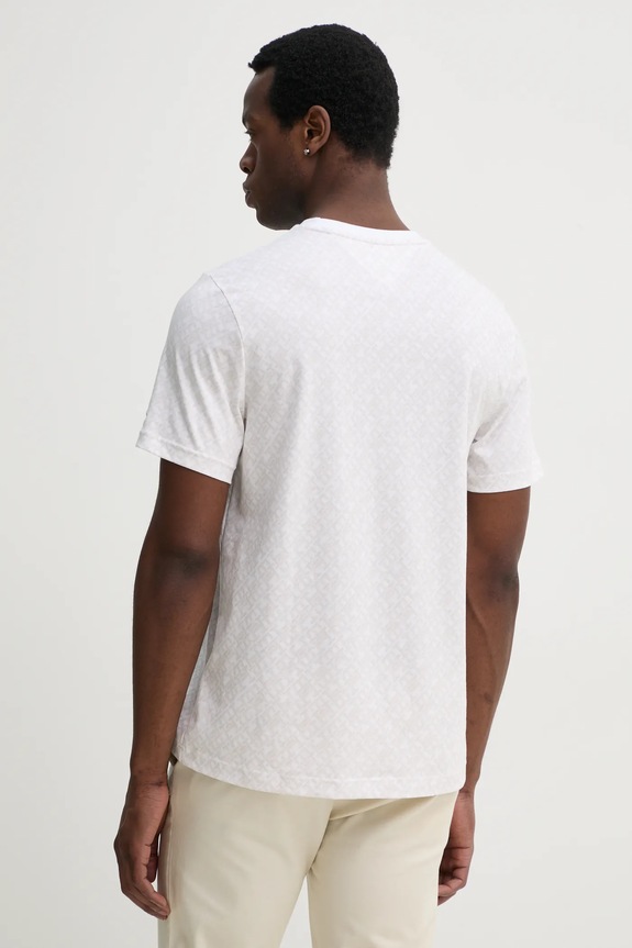 Ρούχα Βαμβακερό μπλουζάκι Tommy Hilfiger MW0MW39251 λευκό