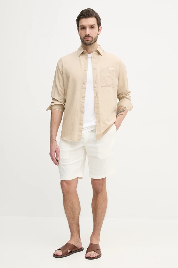 Βαμβακερό μπλουζάκι Tommy Hilfiger MW0MW38623 λευκό SS25