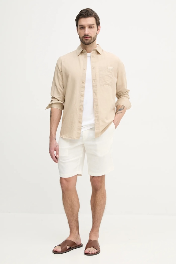 Βαμβακερό μπλουζάκι Tommy Hilfiger MW0MW38623 λευκό SS25