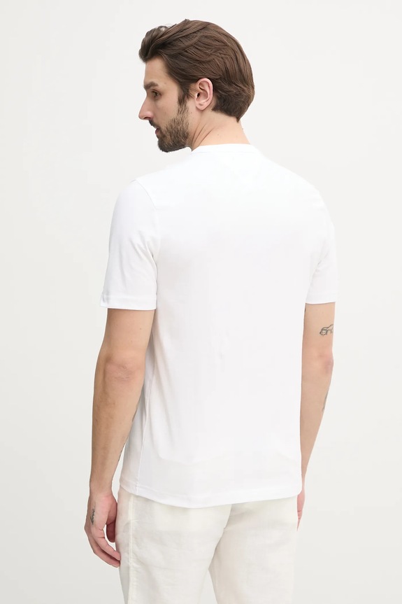 Ρούχα Βαμβακερό μπλουζάκι Tommy Hilfiger MW0MW38623 λευκό