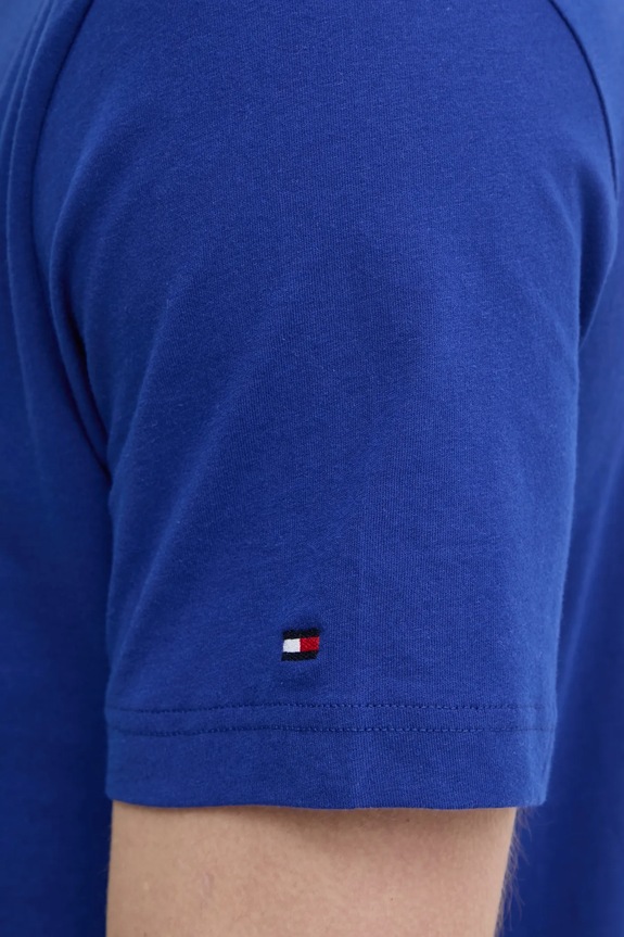 Bavlnené tričko Tommy Hilfiger MW0MW39149 modrá