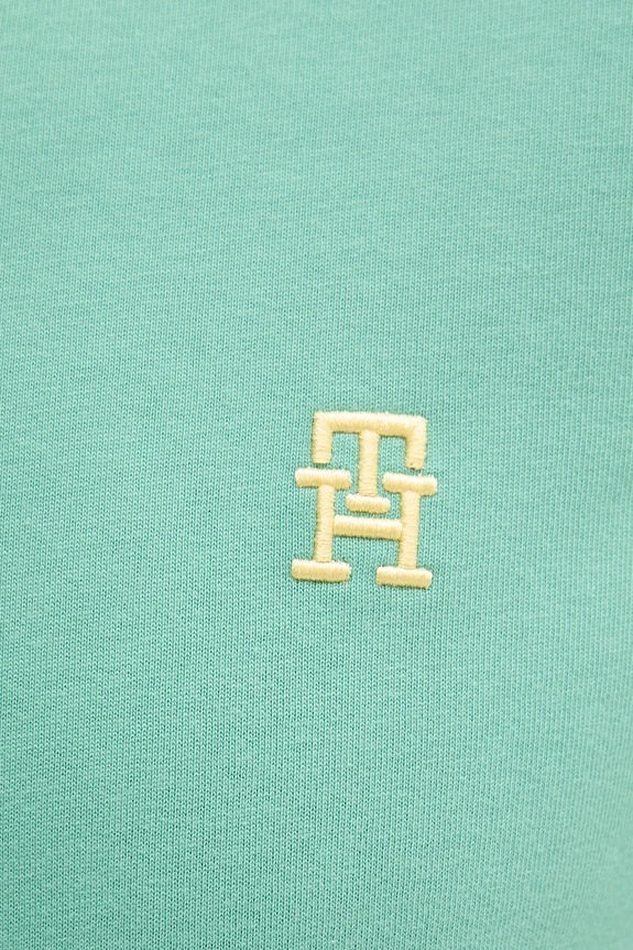 Tommy Hilfiger t-shirt bawełniany zielony MW0MW39256
