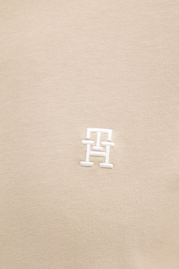 Bavlnené tričko Tommy Hilfiger béžová MW0MW39256
