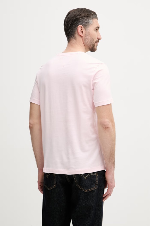 Odzież Tommy Hilfiger T-shirt męski bawełniany MW0MW39995 różowy