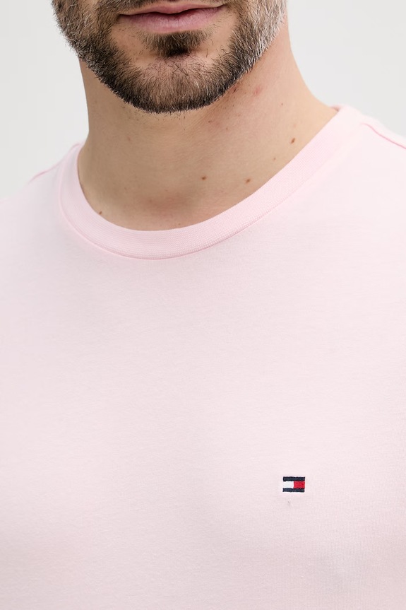 Tommy Hilfiger T-shirt męski bawełniany MW0MW39995 różowy