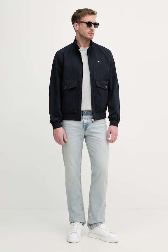 Tommy Hilfiger tricou bărbătesc din bumbac MW0MW39995 gri SS26