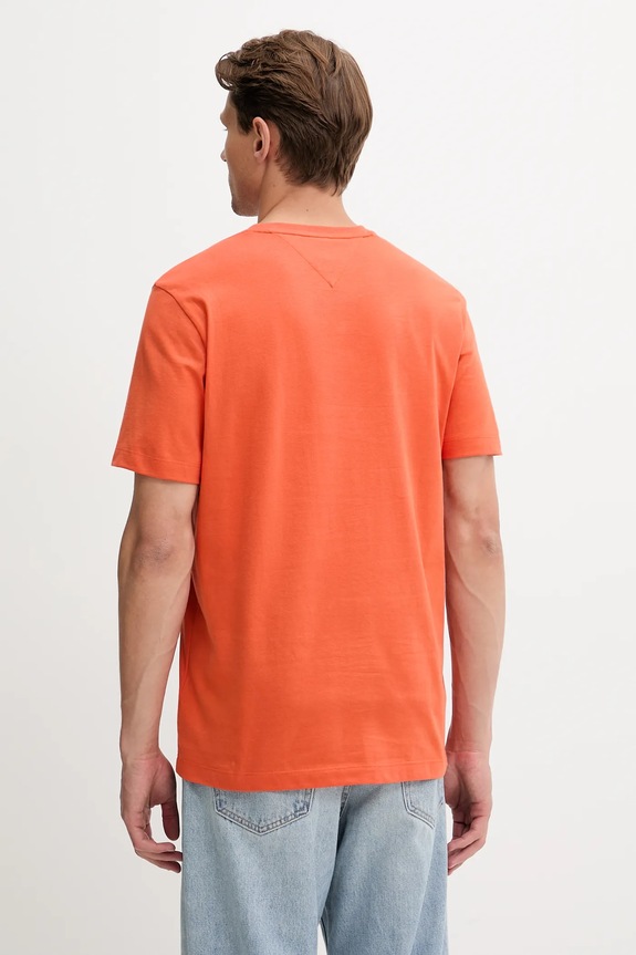 Tommy Hilfiger t-shirt ανδρικό βαμβακερό MW0MW39995 πορτοκαλί SS26