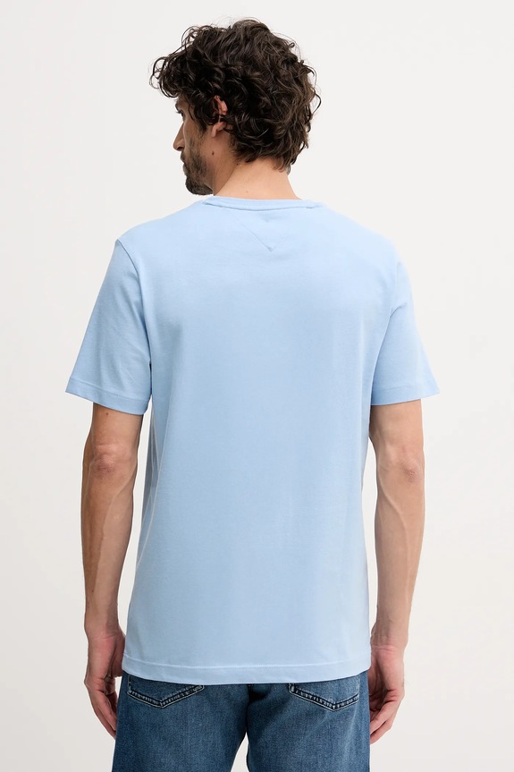Ρούχα Tommy Hilfiger T-shirt ανδρικό βαμβακερό MW0MW39995 μπλε