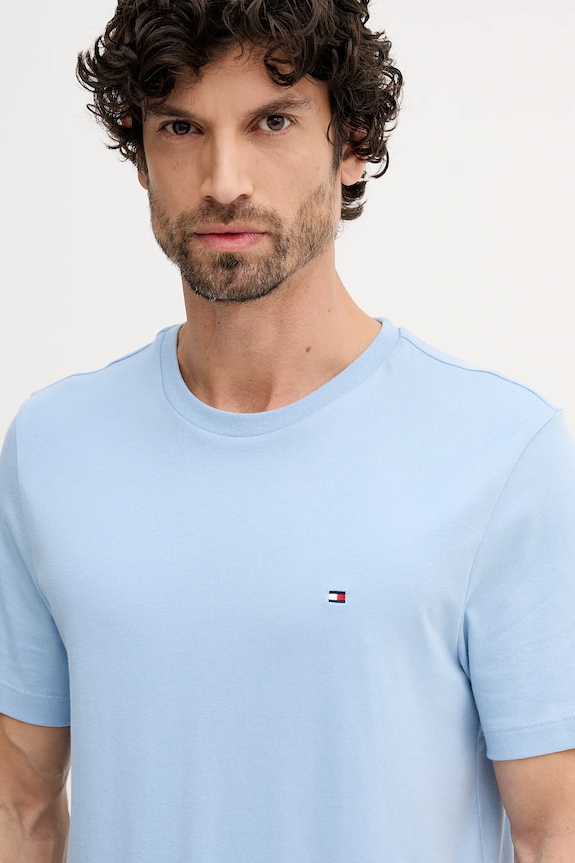 Tommy Hilfiger T-shirt ανδρικό βαμβακερό μπλε MW0MW39995