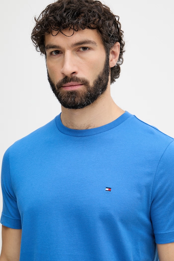 Tommy Hilfiger tricou bărbătesc din bumbac albastru MW0MW39995