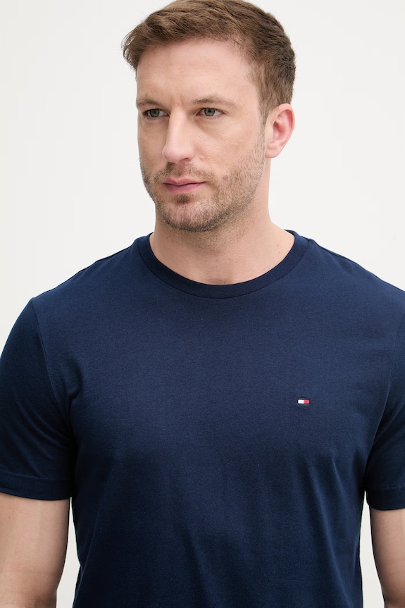 Tommy Hilfiger tricou bărbătesc din bumbac bleumarin MW0MW39995