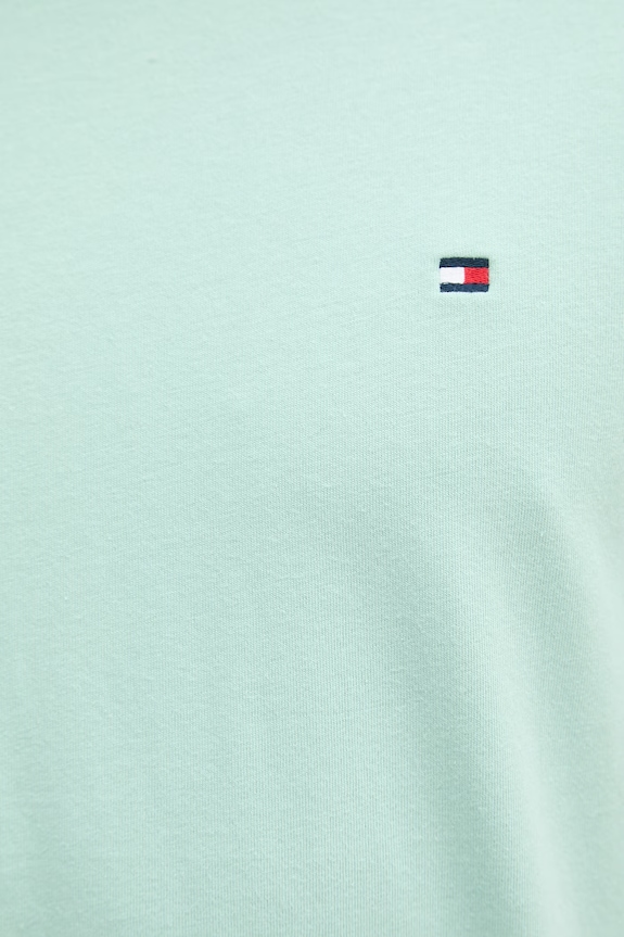 Tommy Hilfiger tricou bărbătesc din bumbac MW0MW39995 turcoaz