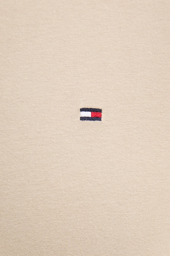 Tommy Hilfiger Kratka majica moška bombažna bež MW0MW39995