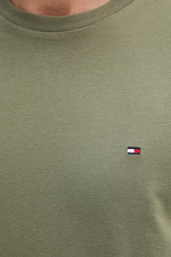 Tommy Hilfiger T-shirt męski bawełniany zielony MW0MW39995