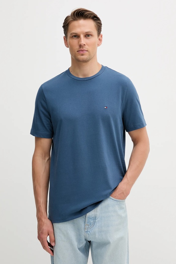 Tommy Hilfiger t-shirt férfi pamut pamut kék MW0MW39995