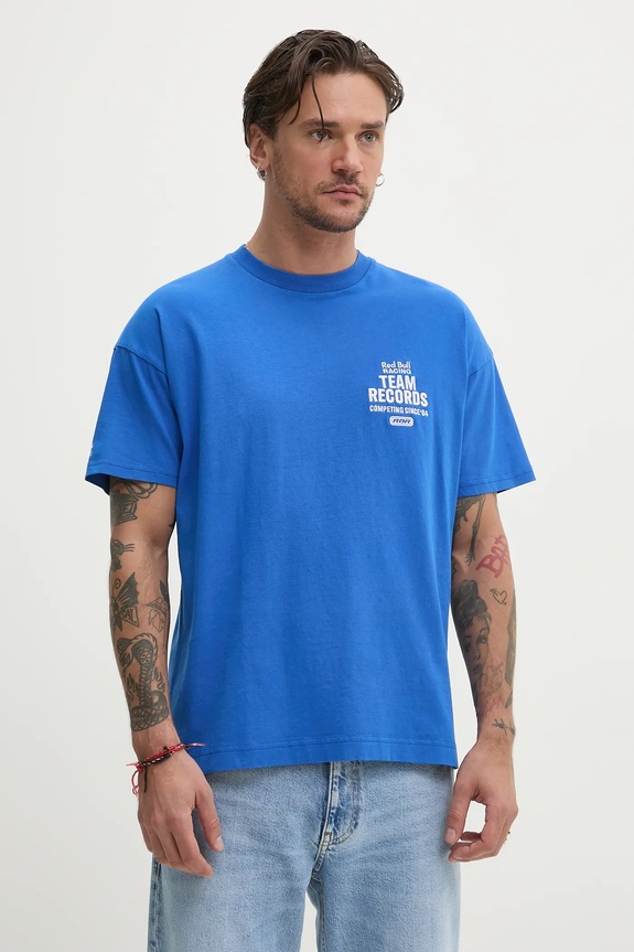Βαμβακερό μπλουζάκι Red Bull Racing x Pepe Jeans TEAM RECORDS TEE μωβ RM500010