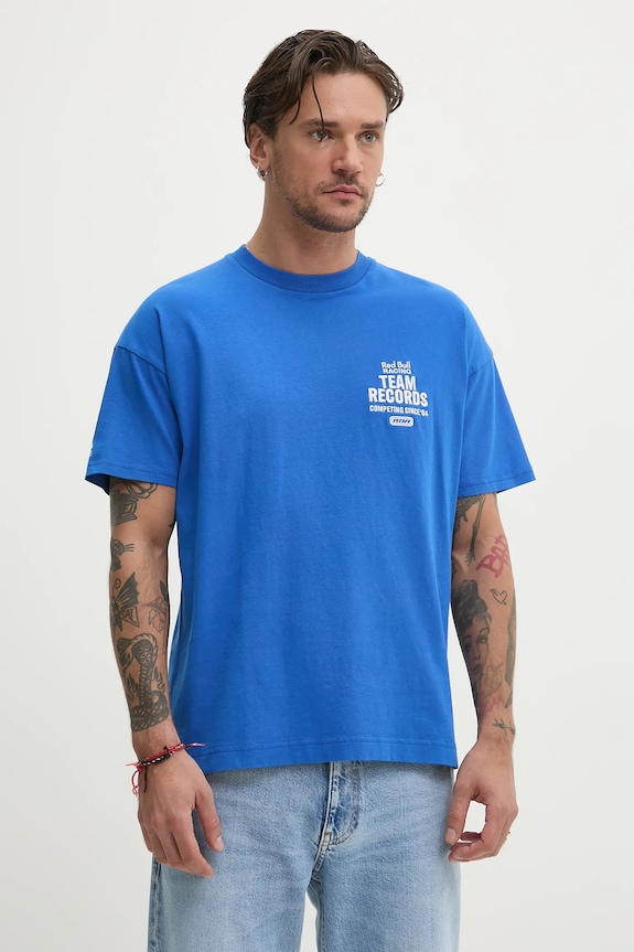 Βαμβακερό μπλουζάκι Red Bull Racing x Pepe Jeans TEAM RECORDS TEE μωβ RM500010