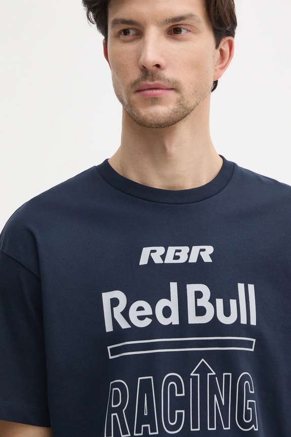Red Bull Racing x Pepe Jeans tricou din bumbac RACING HISTORY TEE bleumarin RM500020