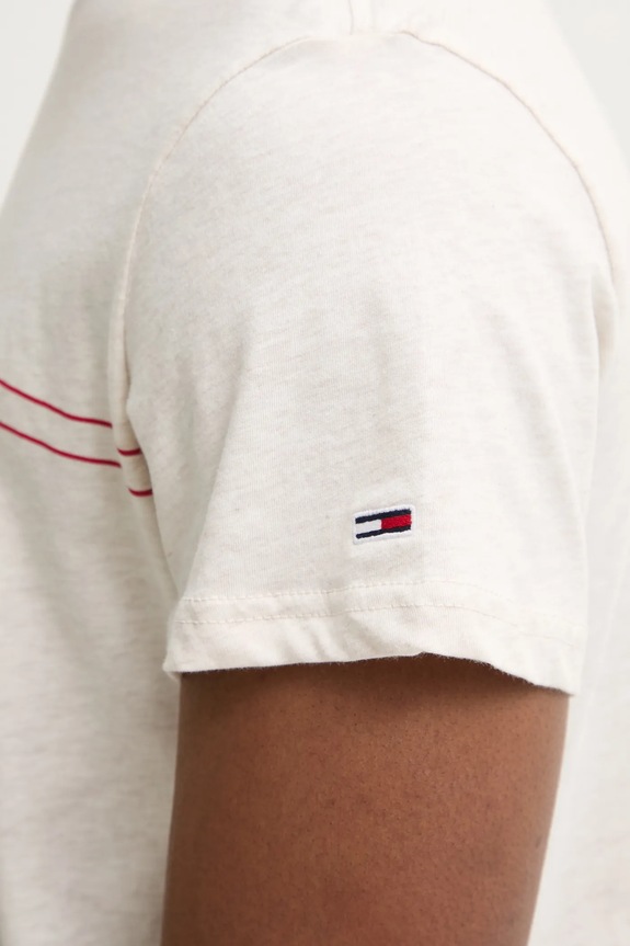 Tričko Tommy Jeans DM0DM20779 béžová