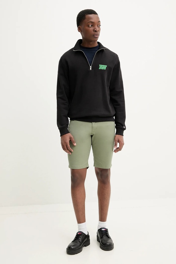 Tommy Jeans pamut póló DM0DM21864 sötétkék SS25