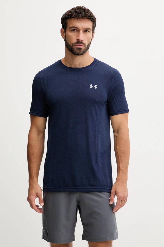 Under Armour t-shirt γυμναστικής Ανδρικό Vanish Seamless κανονικό σκούρο μπλε 1382801