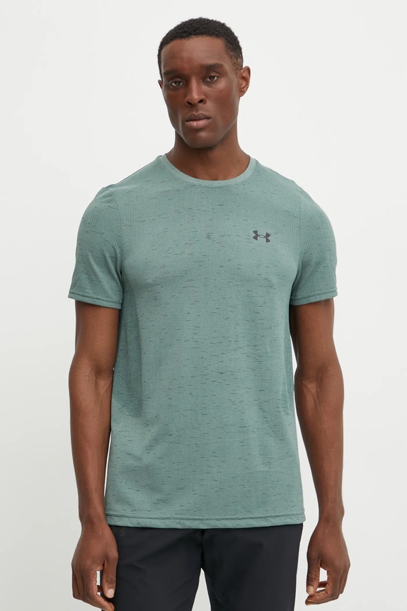 Under Armour t-shirt γυμναστικής ανδρικό Vanish Seamless κανονικό πράσινο 1382801