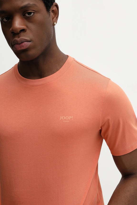 Joop! t-shirt bawełniany pomarańczowy 30045926