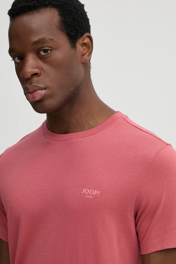 Joop! t-shirt bawełniany pomarańczowy 30045926