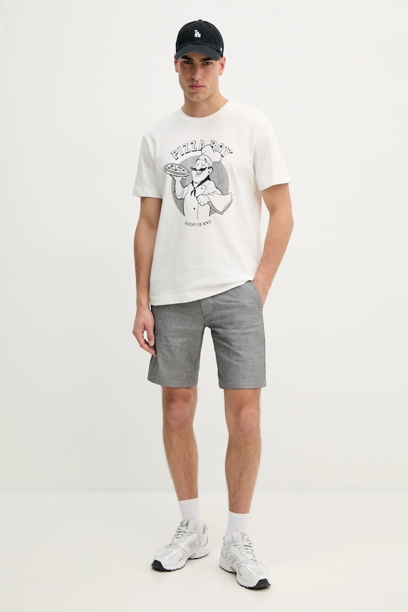 Βαμβακερό μπλουζάκι Joop! 30045716 λευκό SS25