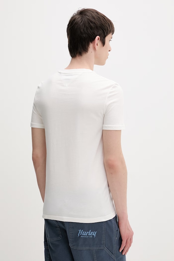 Tommy Jeans t-shirt basic męski bawełniany 2-pack DM0DM20687 beżowy
